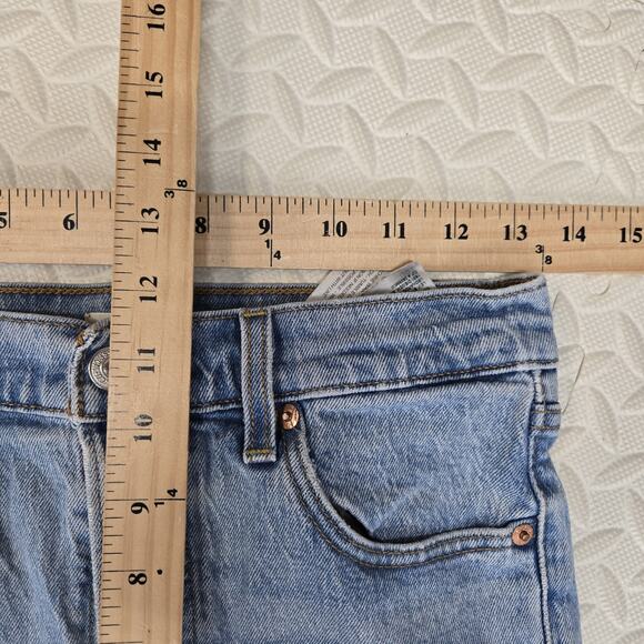 Levi's Jeans Womens 26 Premium Ribcage Crop Flare High Rise Raw Hem Comfort - Picture 12 of 14